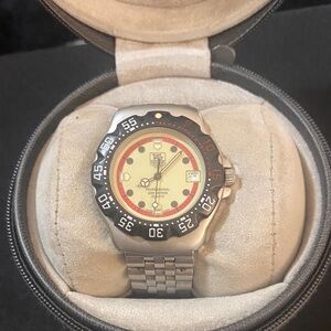 Tag Heuer Formula 1 Watch with Black and Cream Dial